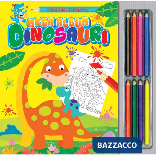 Mega album dinosauri. Ediz. illustrata. Con matite