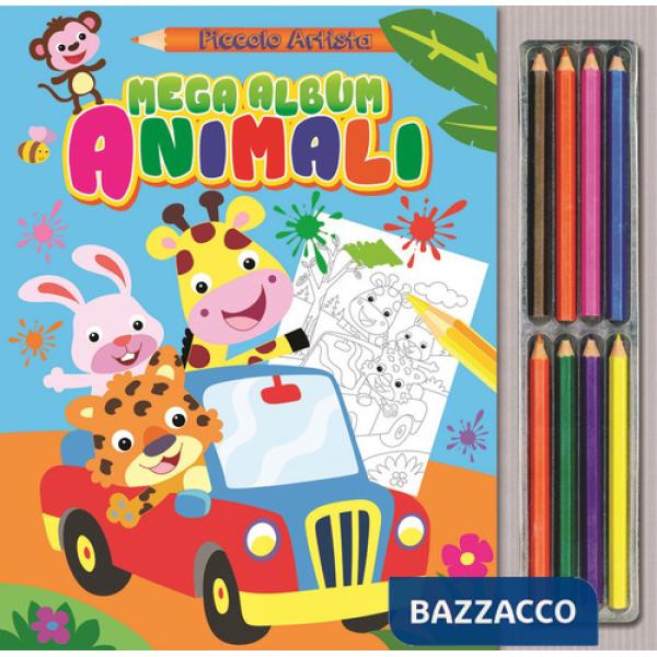 Mega album animali. Ediz. illustrata. Con matite