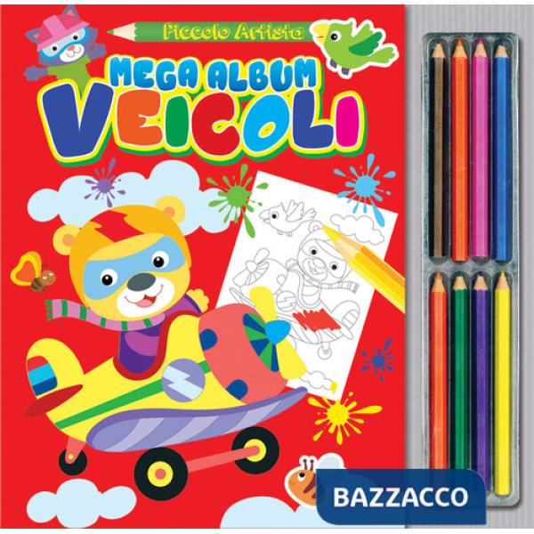 Mega album veicoli. Ediz. illustrata. Con matite