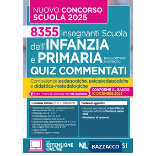 Quiz commentati per il nuovo Concorso per la Scuola dell'Infanzia e primaria 2024