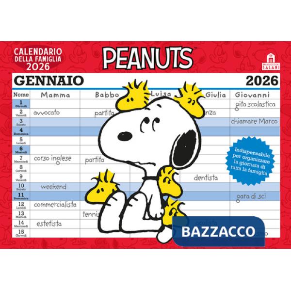 Peanuts. Calendario della famiglia 2026