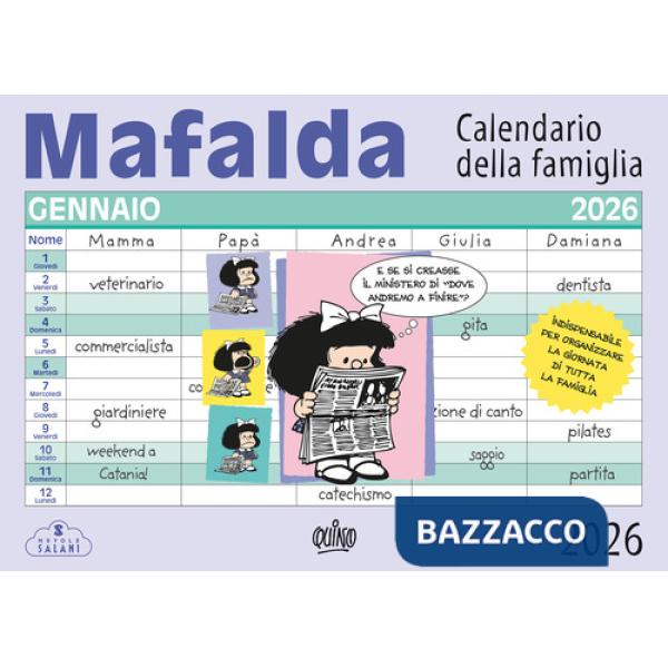 Mafalda. Calendario della famiglia 2026