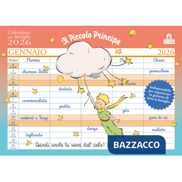 Piccolo Principe. Calendario della famiglia 2026 (Il)