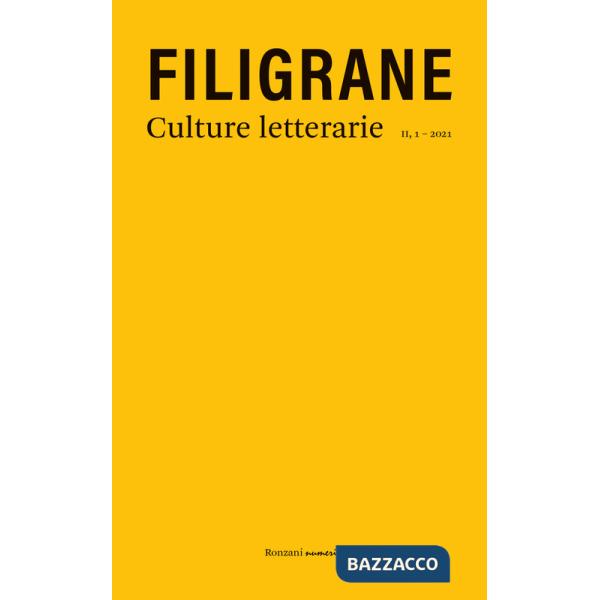 Filigrane. Culture letterarie (2021). Vol. 1: Città e confini