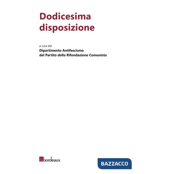 Dodicesima disposizione