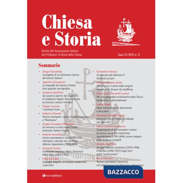 Chiesa e storia. Rivista dell'Associazione Italiana dei Professori di Storia della Chiesa (2021). Vol. 11
