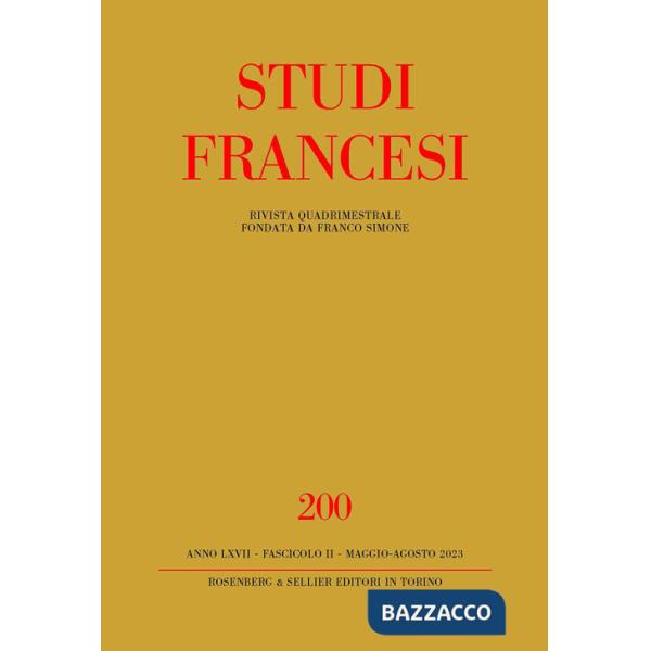 Studi francesi. Vol. 200: L' héritage de Molière: réécritures, traductions et représentations du Grand Siècle à l'âge contempora