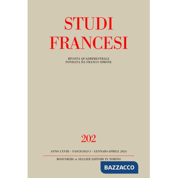 Studi francesi. Vol. 202