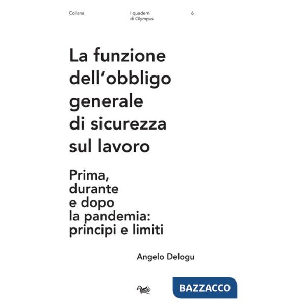 Funzione dell'obbligo generale di sicurezza sul lavoro. Prima, durante e dopo la pandemia: principi e limiti (La)