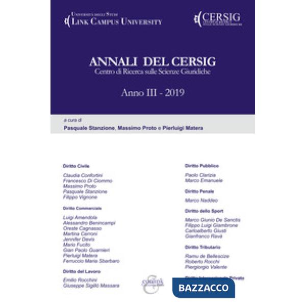 Annali del Cersig. Anno III (2019)