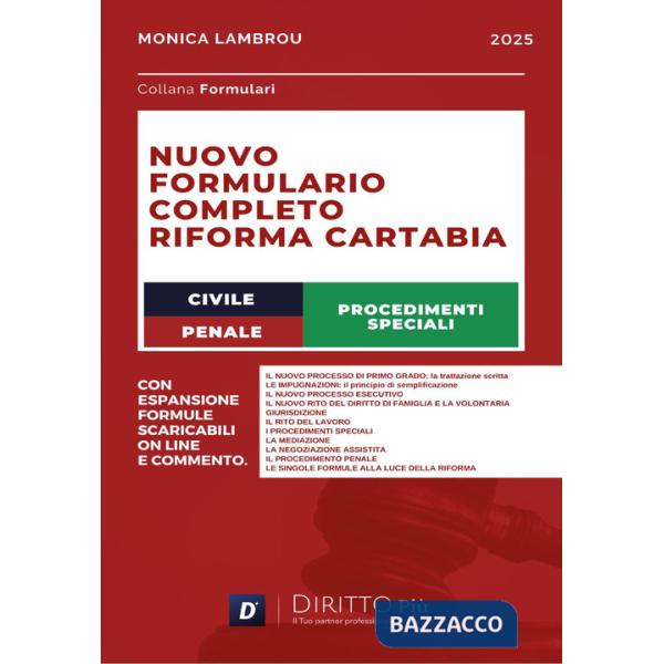 Nuovo formulario completo riforma Cartabia, civile, penale e procedimenti speciali