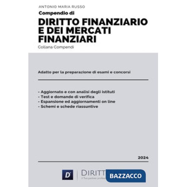 Compendio di diritto finanziario e dei mercati finanziari