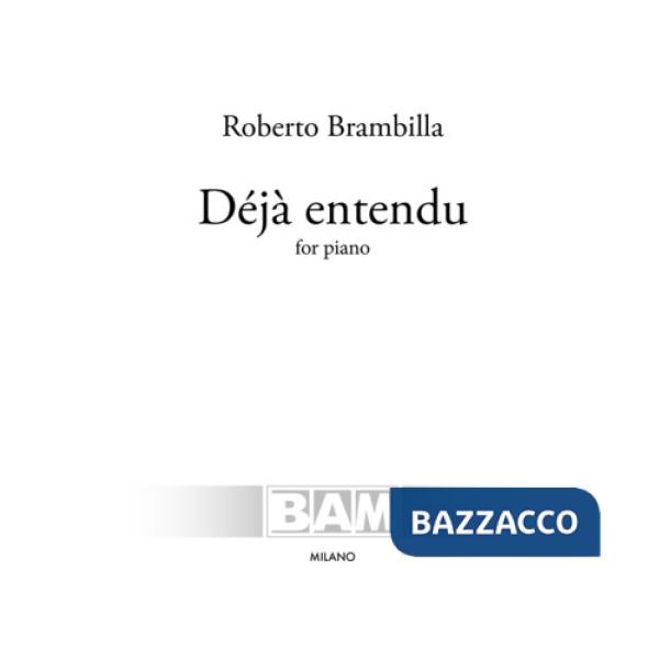 Déjà entendu. For piano. Partitura