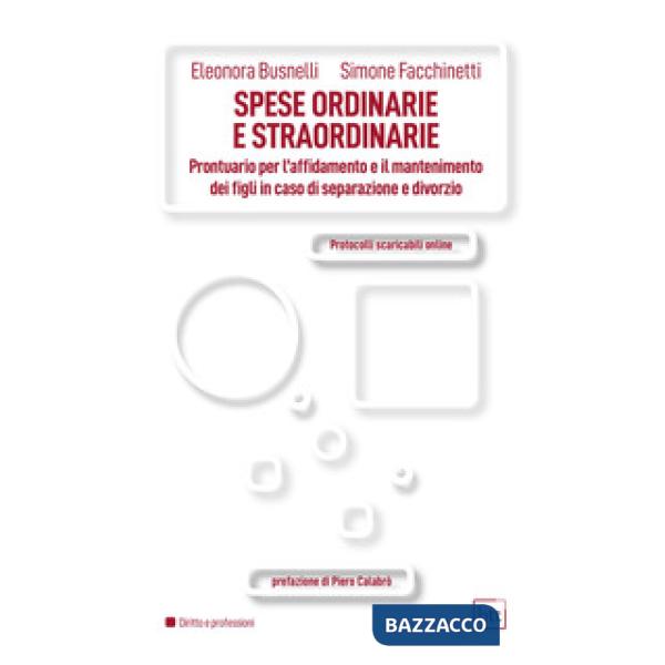 Spese ordinarie e straordinarie. Prontuario per l'affidamento e il mantenimento ei figli in caso di separazione e divorzio