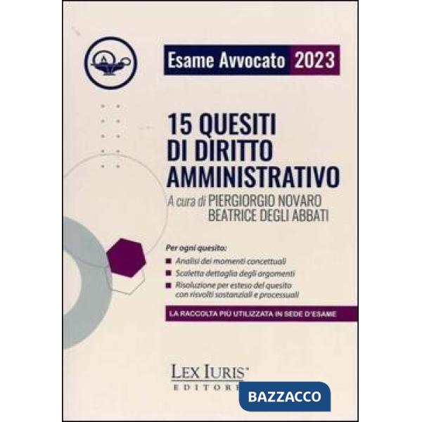 15 quesiti di diritto amministrativo