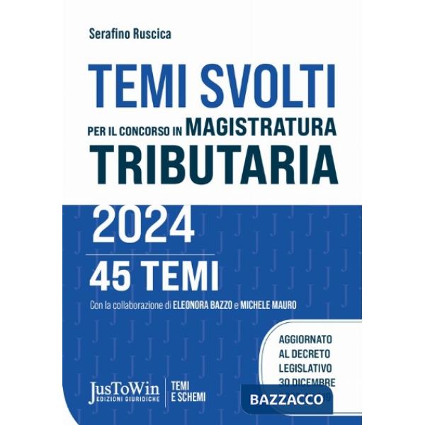 Schemi svolti per il concorso in magistratura tributaria 2024
