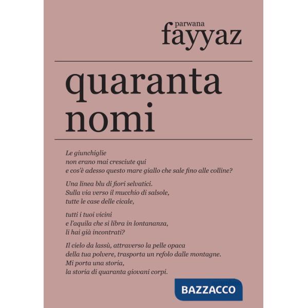 Quaranta nomi. Testo inglese a fronte