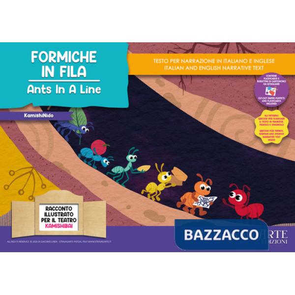 Formiche in Fila-Ants in a Line. Storia kamishibai bilingue. Ediz. illustrata. Con Flashcards. Con QR Code