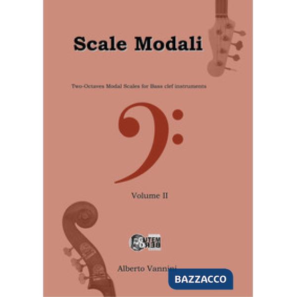 Scale modali. Two-octaves modal scales for bass clef instruments