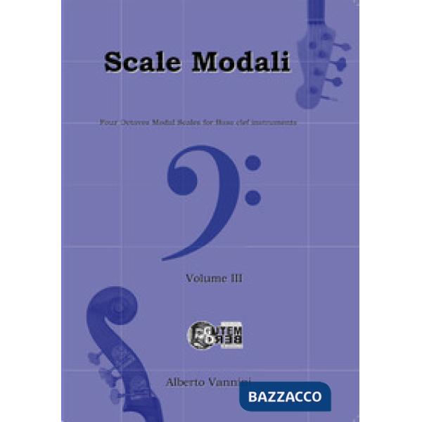 Scale modali. Four-Octaves Modal Scales for Bass clef instruments