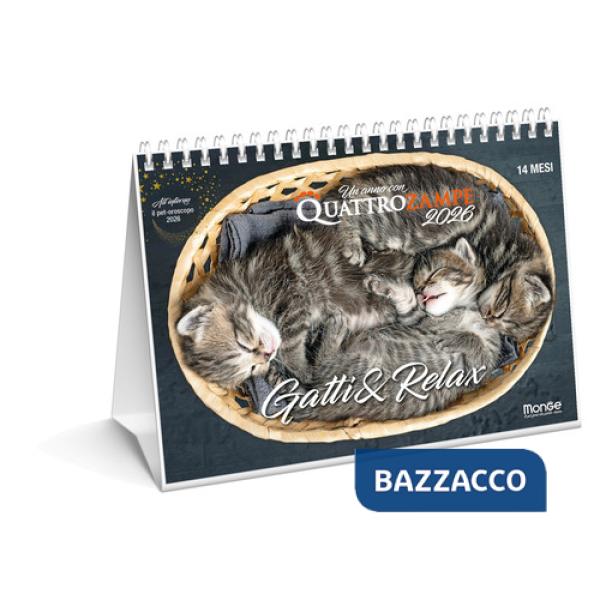 Gatti & relax. Calendario da tavolo 2026. 14 mesi