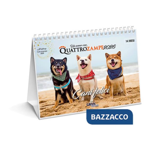 Cani felici. Calendario da tavolo 2026. 14 mesi di cani felici