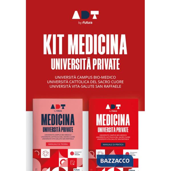 Accademia dei test. Medicina università private. Kit di preparazione. Università Cattolica, Campus Biomedico, San Raffaele. Con 