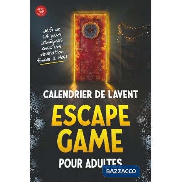 Calendrier de l'avent escape game pour adultes. Défi de 24 jours d'énigmes avec une révélation finale à Noël