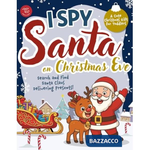 I spy Santa on Christmas eve. Search and find Santa Claus delivering presents! A cute Christmas gift for toddlers