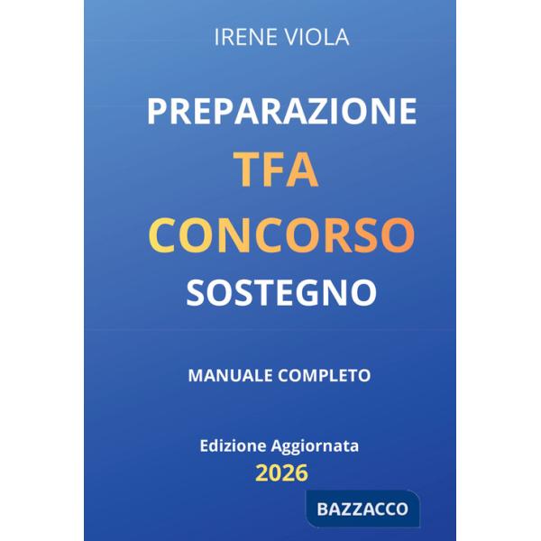 Preparazione TFA Concorso sostegno manuale completo edizione aggiornata 2026